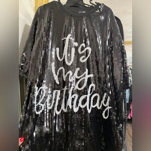 Sequin “it’s my birthday dress” fashion nova size large